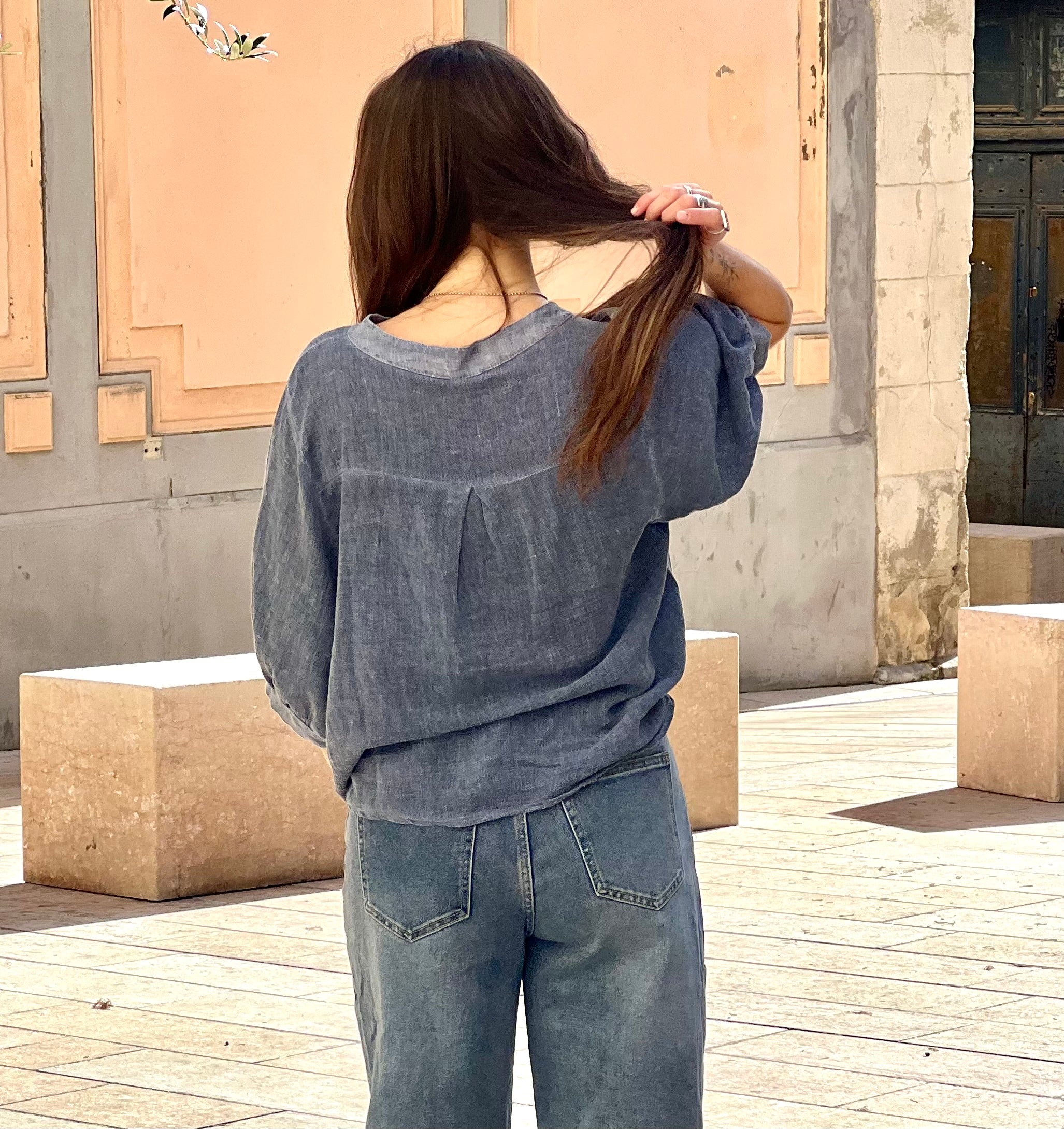 Blouse Julie bleu marine