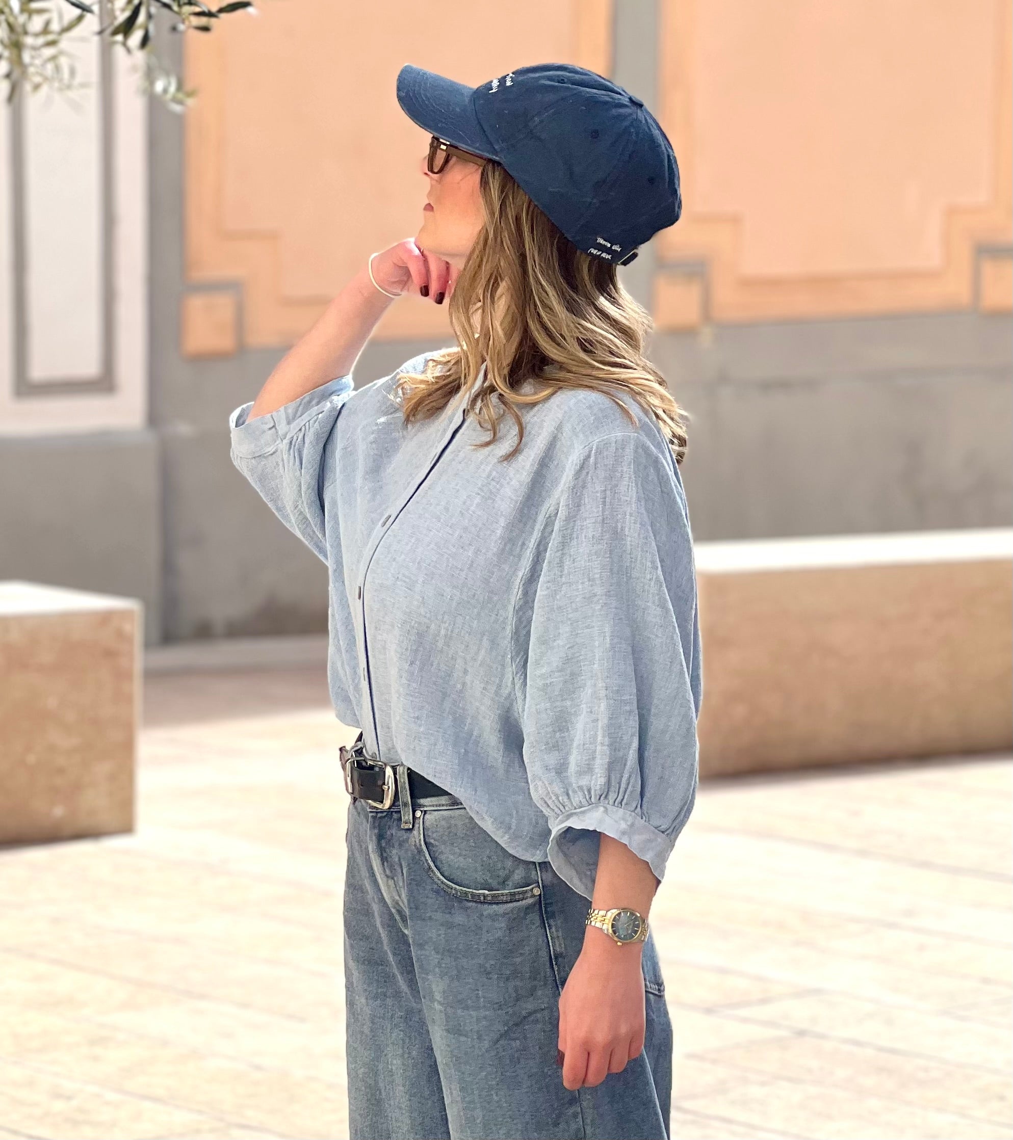 Blouse Julie bleu clair