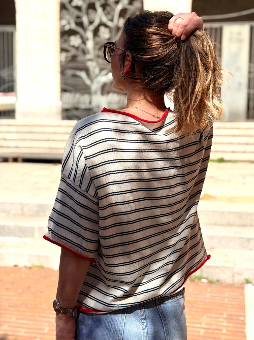 Tee shirt maille fine Lana blanc