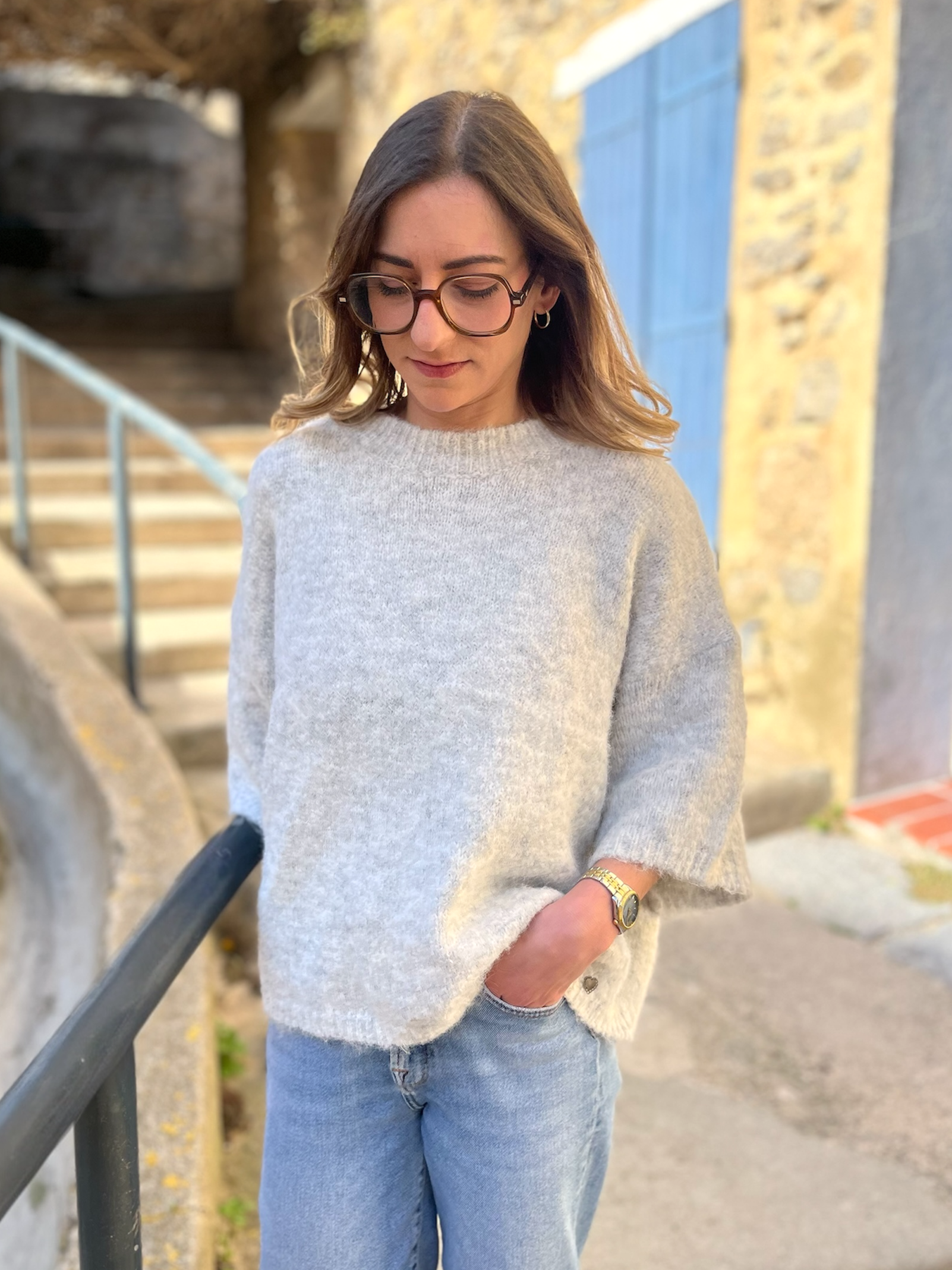 Pull Laura gris clair