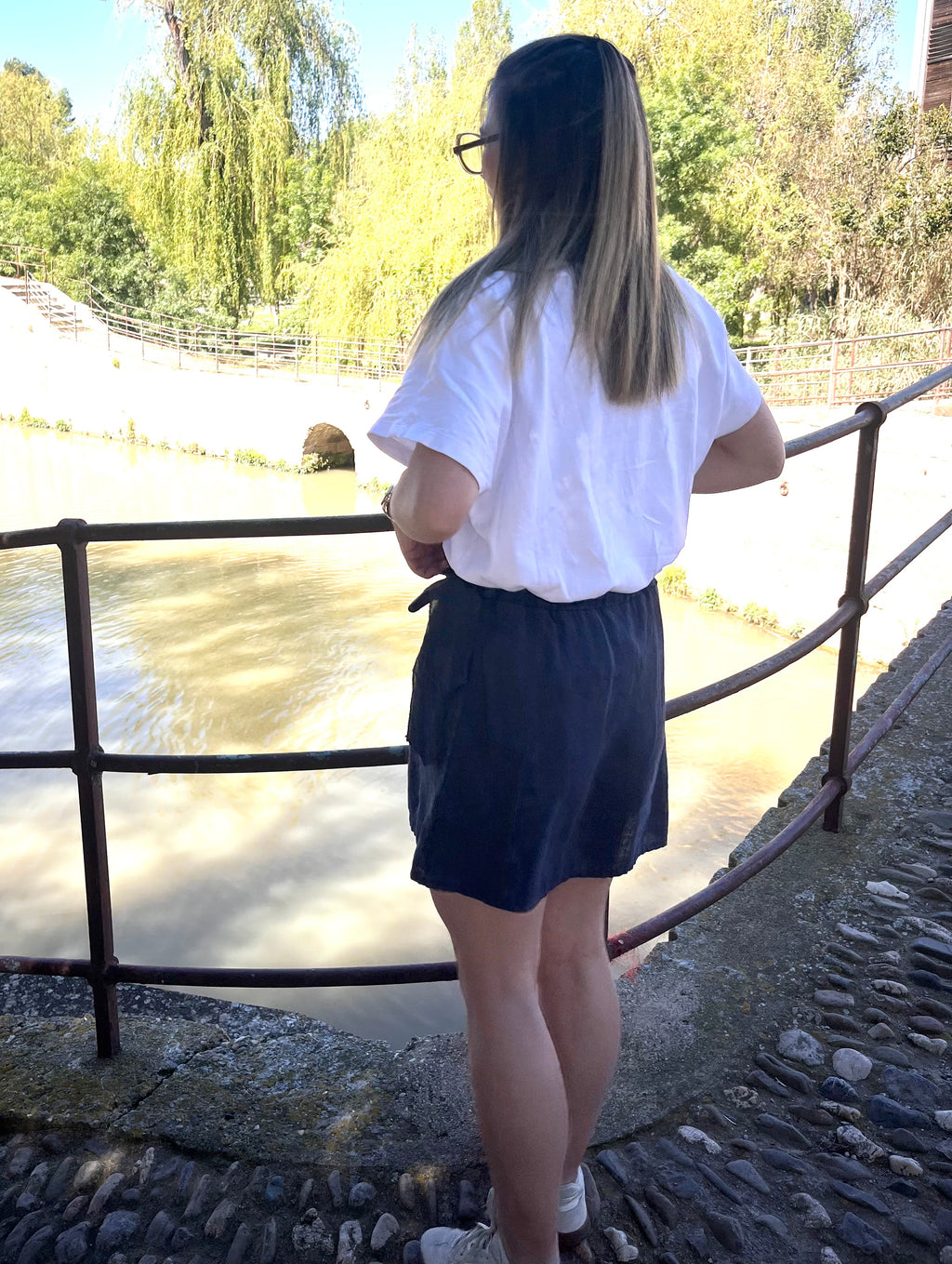 Jupe bleue marine Romane