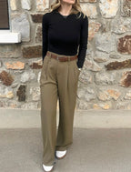 Pantalon Fluide Kaki