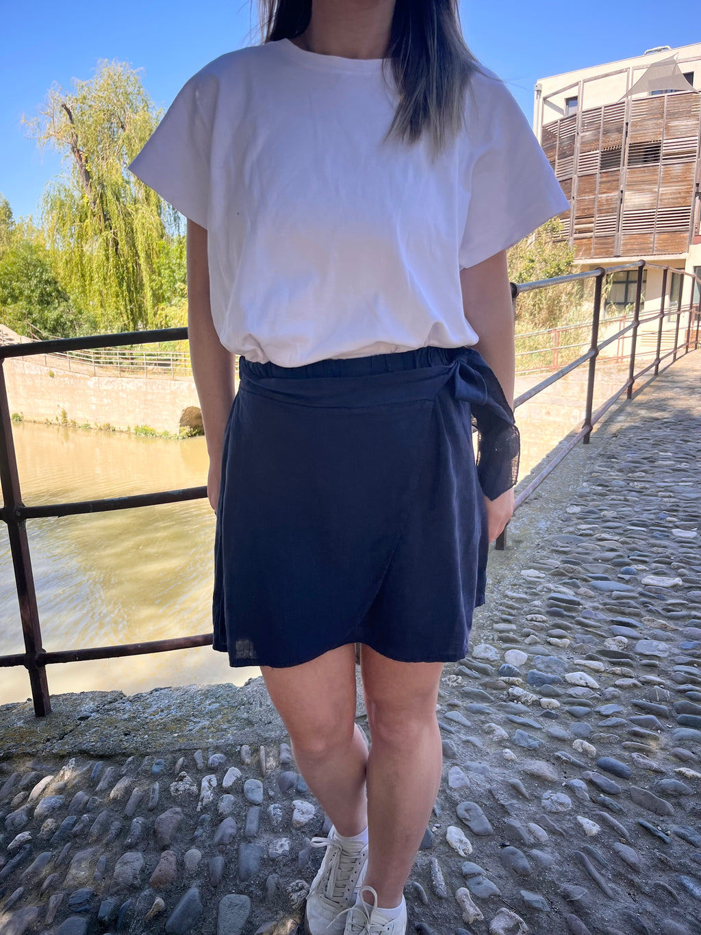 Jupe bleue marine Romane