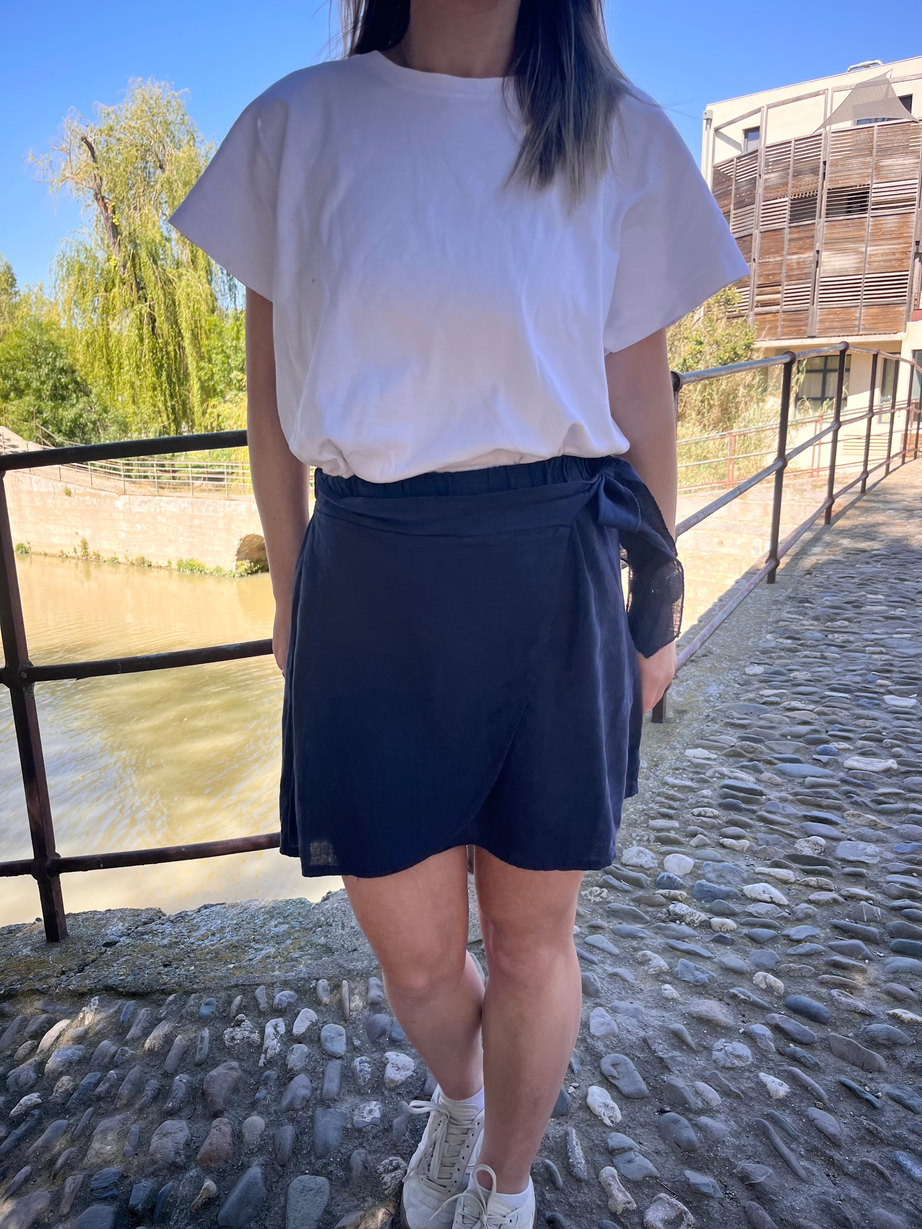 Jupe bleue marine Romane