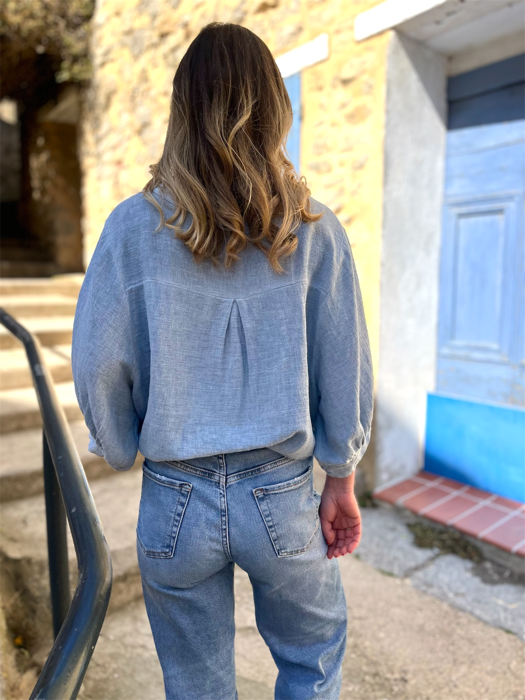 Blouse Julie bleu clair