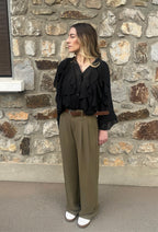 Pantalon Fluide Kaki