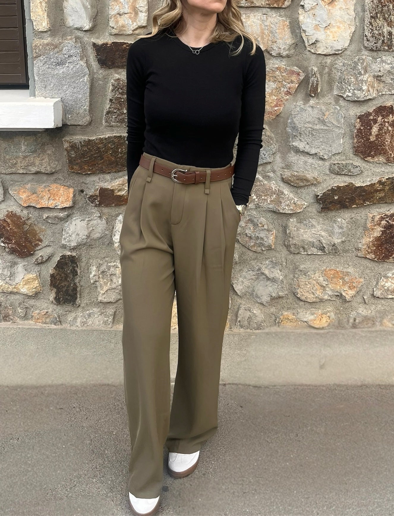 Pantalon Fluide Kaki