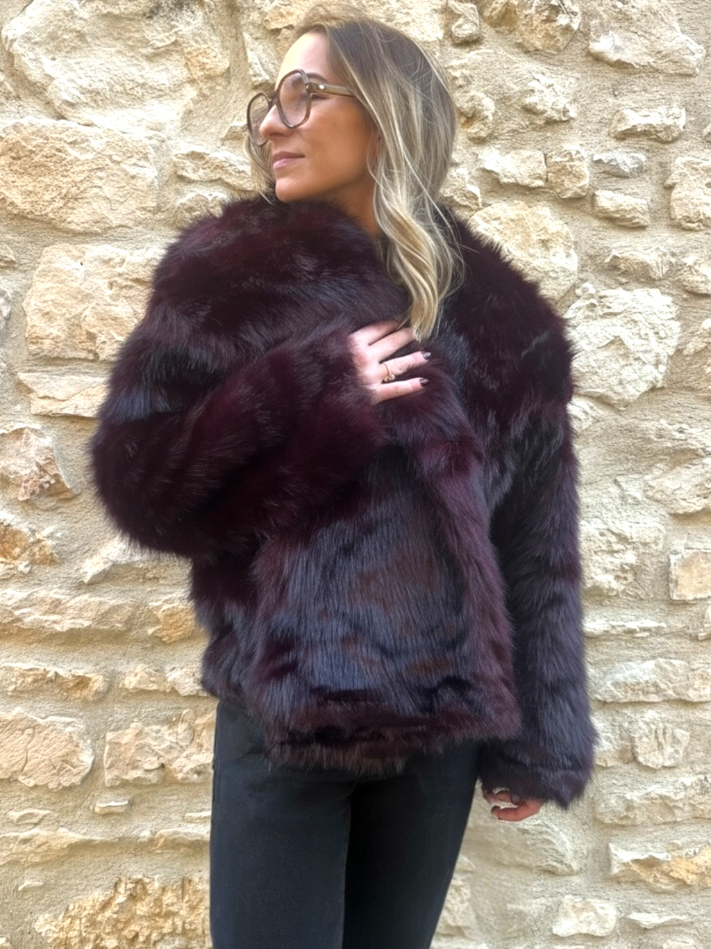 Manteau en fausse fourrure