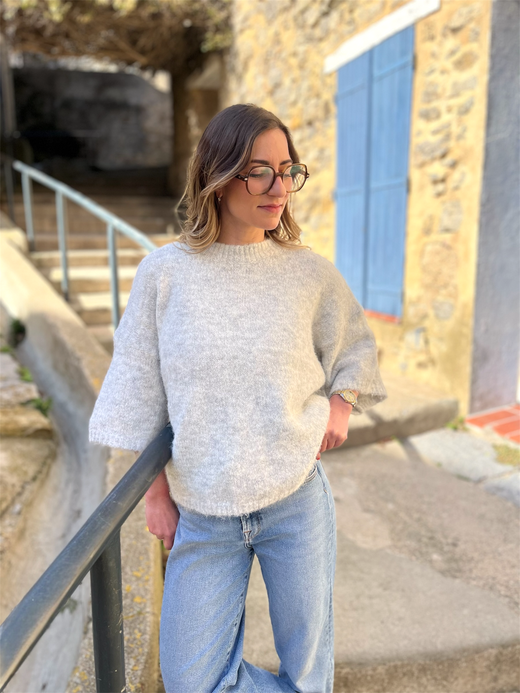 Pull Laura gris clair