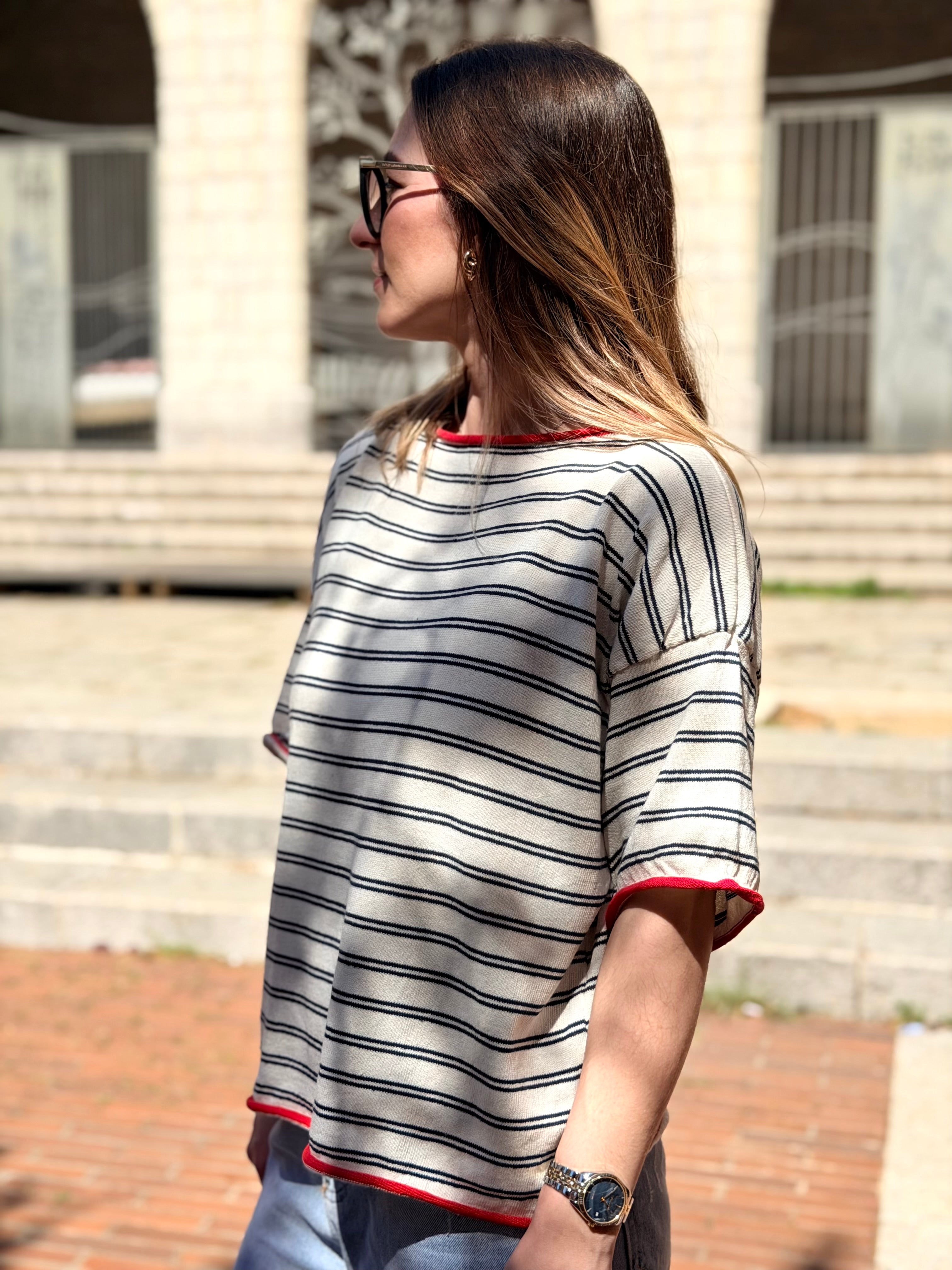 Tee shirt maille fine Lana blanc