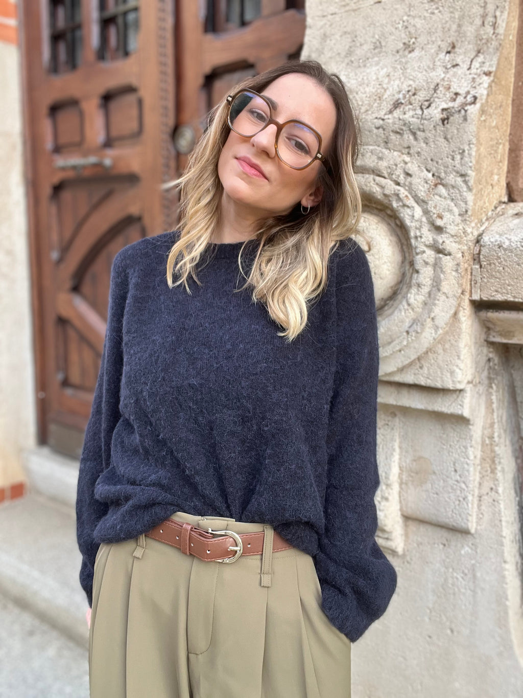 Pull Alpaga Bleu Marine