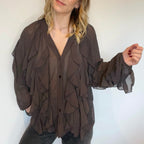 Blouse Élégante Chocolat