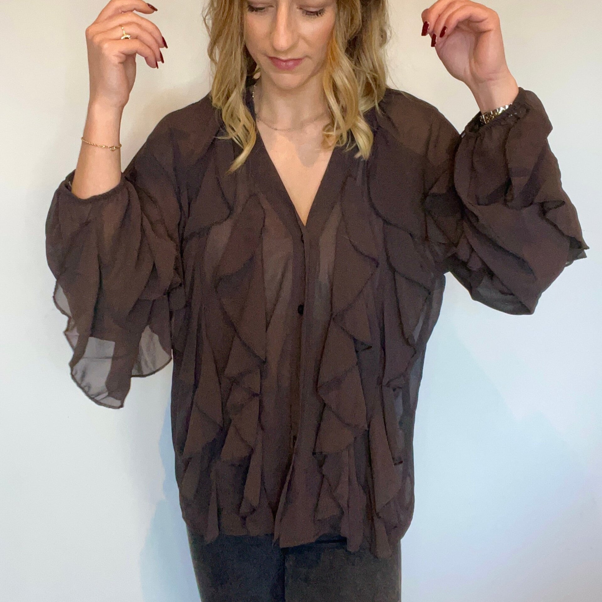 Blouse Élégante Chocolat