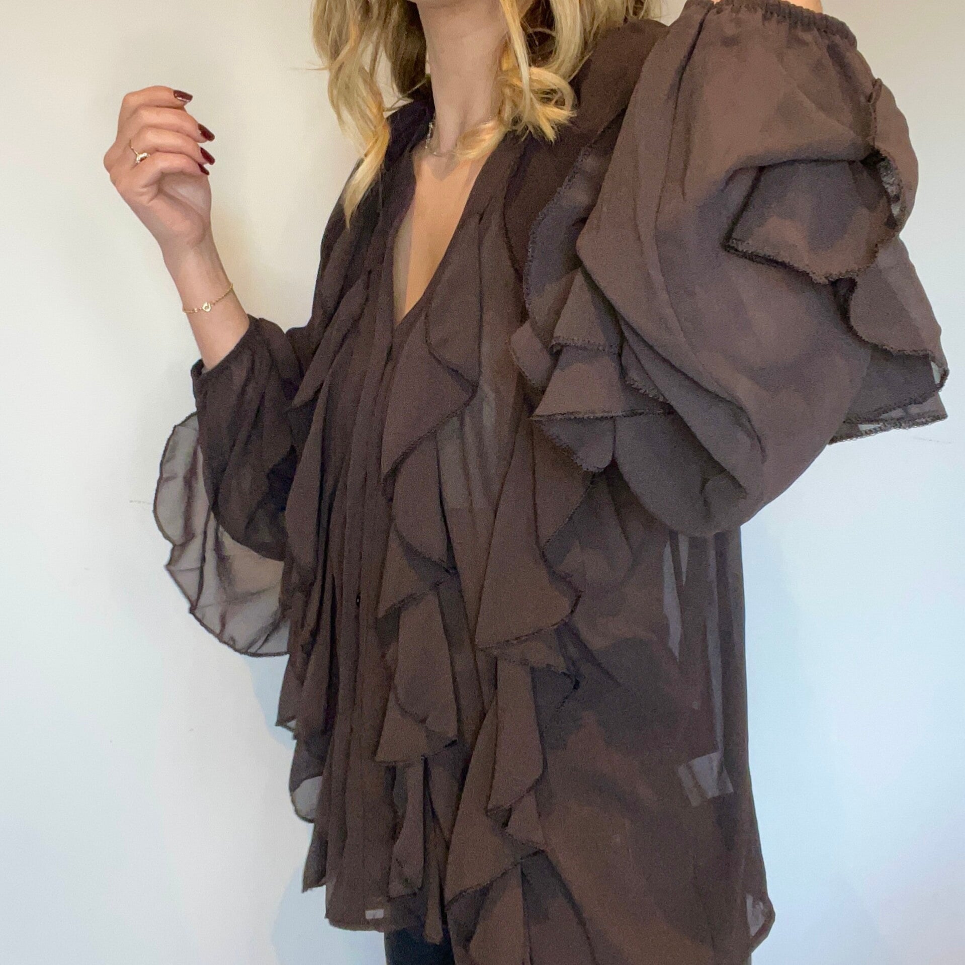 Blouse Élégante Chocolat