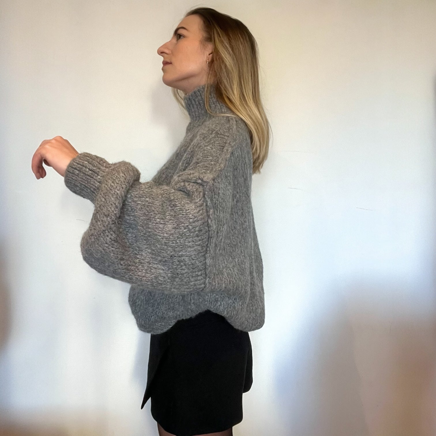 Pull Maille Cosy rouge gris