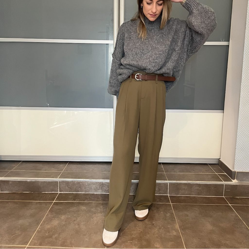 Pantalon Fluide Kaki