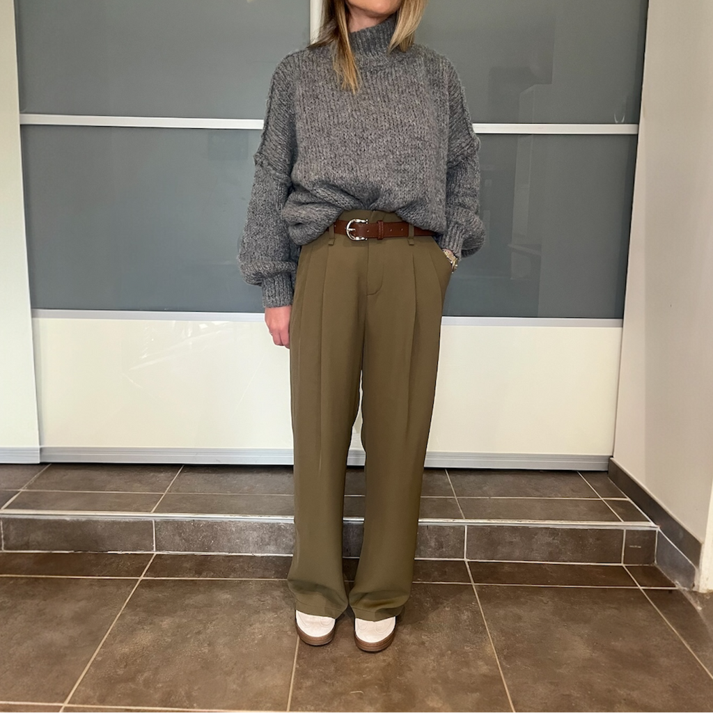 Pantalon Fluide Kaki