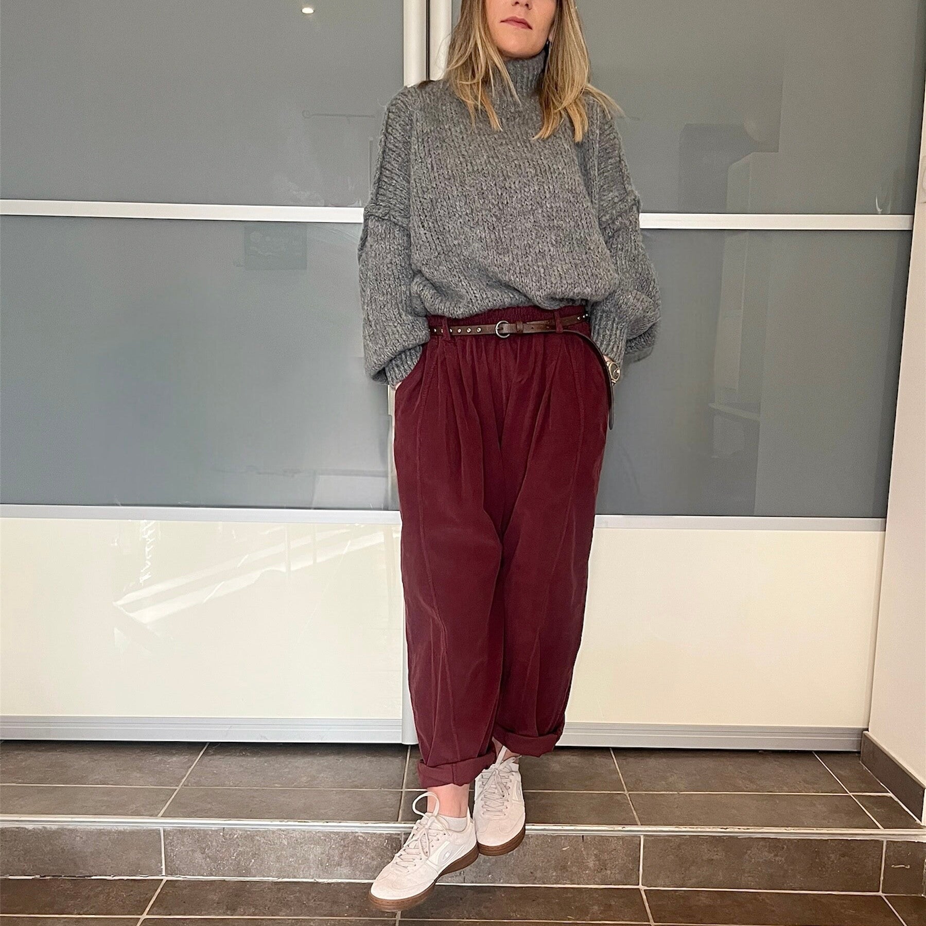 Pantalon en Velours Fin